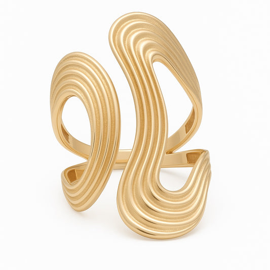 10K Yellow Gold Fashion Women's Ring / Size: 8.5 / Weight: 3.7 GR / DQWR0FS-8
