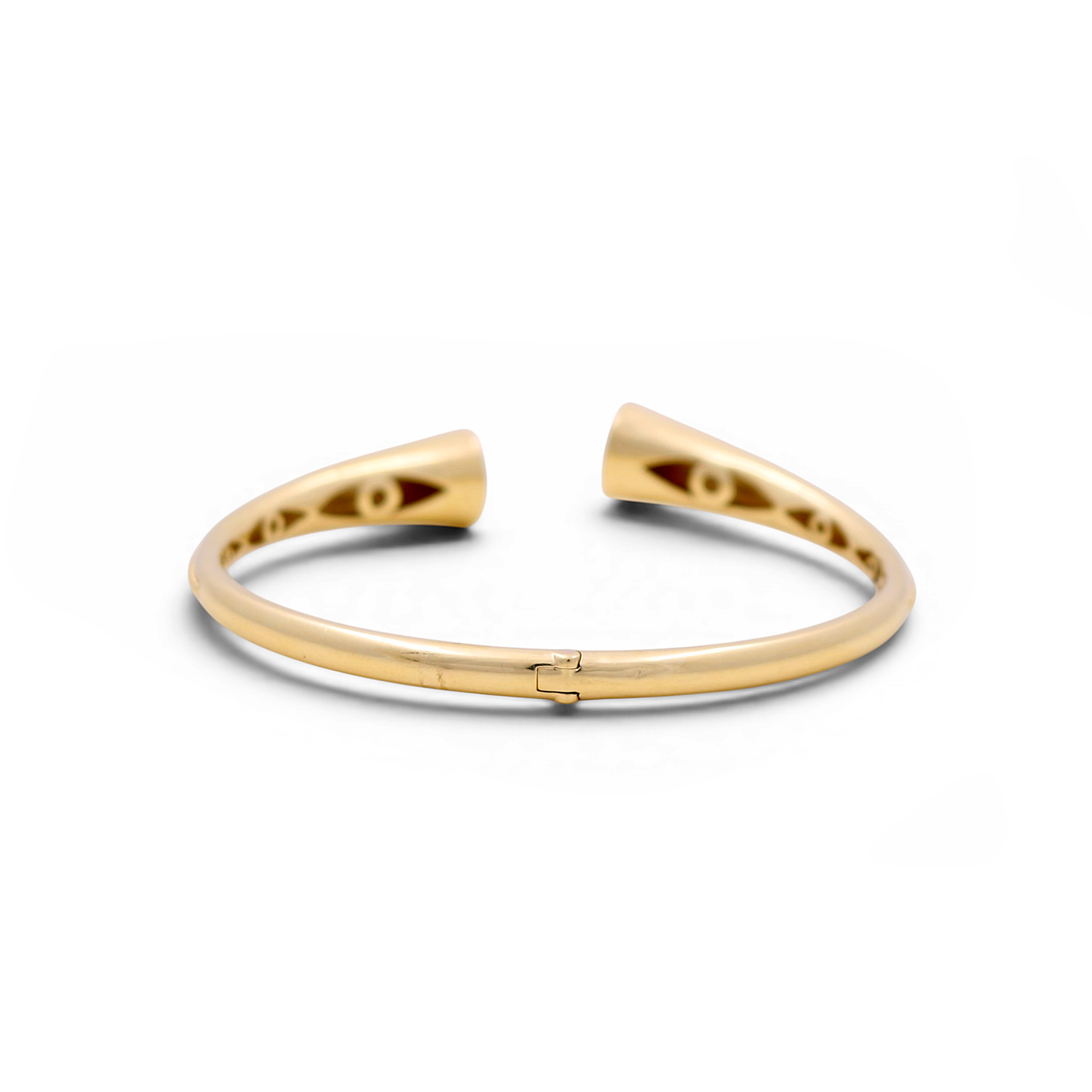 14K Yellow Gold SemiSolid Fashion Bangle Bracelet / Weight: 14.1GR / COBB4FS-6