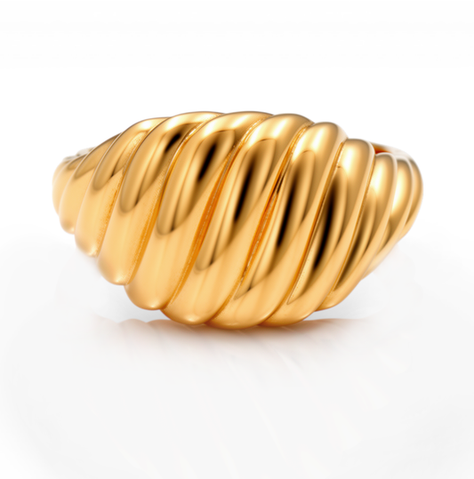 10K Yellow Gold Fashion Women's Ring / Size: 8.5 / Weight: 2.6 GR / DQWR0FS-47