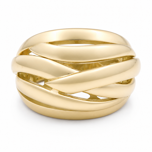 10K  Yellow Gold Fashion Women's Ring / Size:7 / Weight: 5.1 GR / DQWR0FS-107
