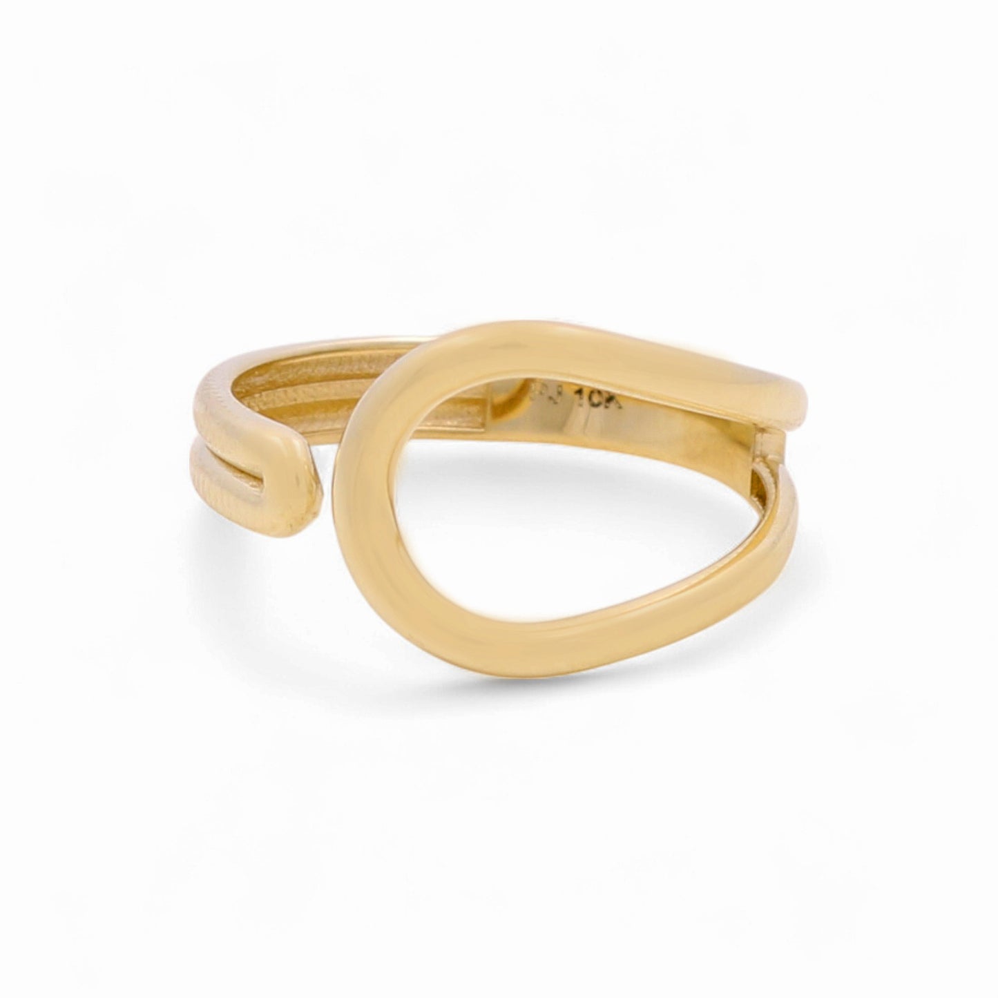 10K Yellow Gold Fashion Women's Ring / Size: 9 / Weight: 1.7 GR / DQWR0FS-23
