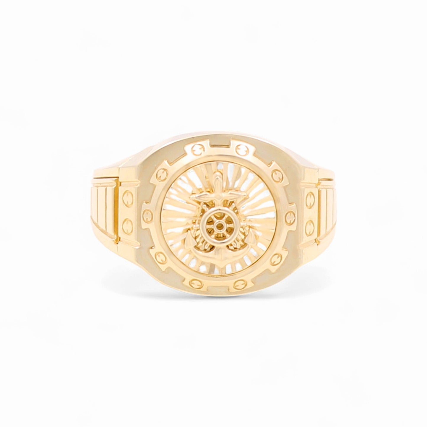 10K Yellow Gold Anchor Men's Ring / Size: 11 / Weight: 7.1 GR / 711-99999