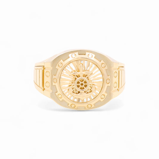 10K Yellow Gold Anchor Men's Ring / Size: 11 / Weight: 7.1 GR / 711-99999