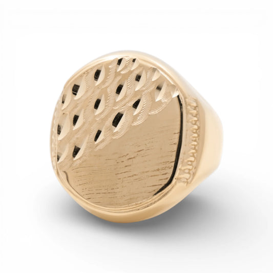 10K Yellow Gold RD Fashion Men’s Ring / Size 10.5 / Weight: 4.7 GR / DQMR0FS-4