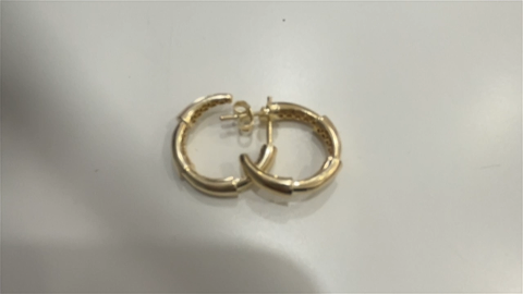 10K Yellow Gold Fashion Stud Earrings /  Weight: 2.7gr / CAES0FS