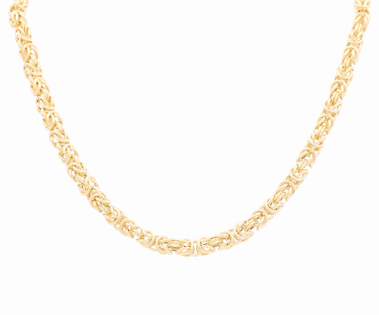 14K Yellow Gold Italian Byzantine Necklace / Size: 18" / Weight: 25 GR / 624-00378