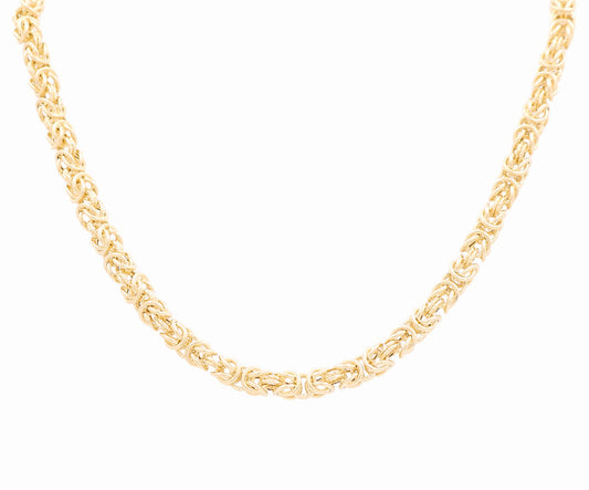 14K Yellow Gold Italian Byzantine Necklace / Size: 18" / Weight: 25 GR / 624-00378