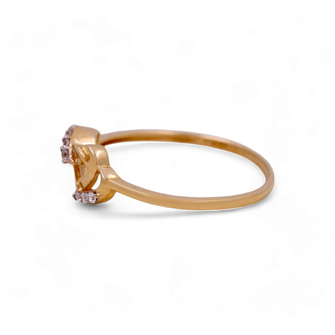 14K Yellow Gold Women’s Heart Ring / Stone: CZ / Size: 6.5 / Weight: 1.1GR / IEEWR4HR-5