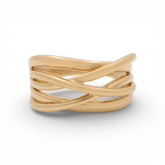 14K Yellow Gold Fashion Women's Ring / Size: 7.5 / Weight: 4.2 GR / P02R-1098
