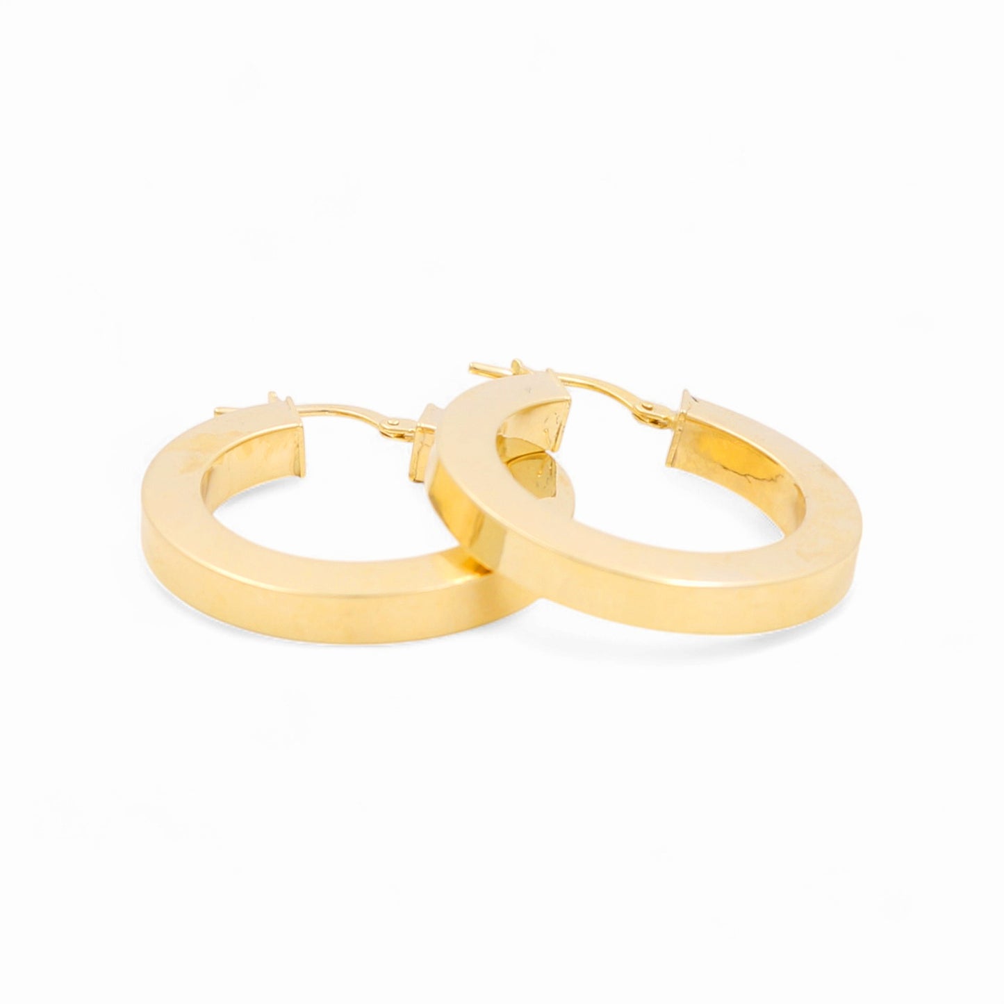 14K Yellow Gold Women's Hoops Earrings / Size: 4mmx20mm / Weight: 4.5 GR / 240-00345