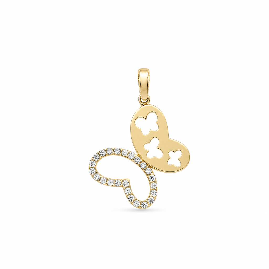 14K Yellow Gold Butterfly Pendant / Weight: 1.1 GR / P55P-36