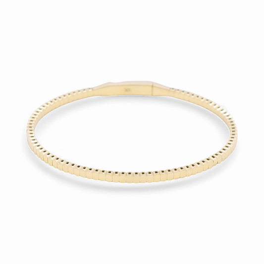 10K Yellow Gold Semisolid Fashion Women’s Bangle Bracelet / Weight: 6.4 GR / CPBB0FS-1