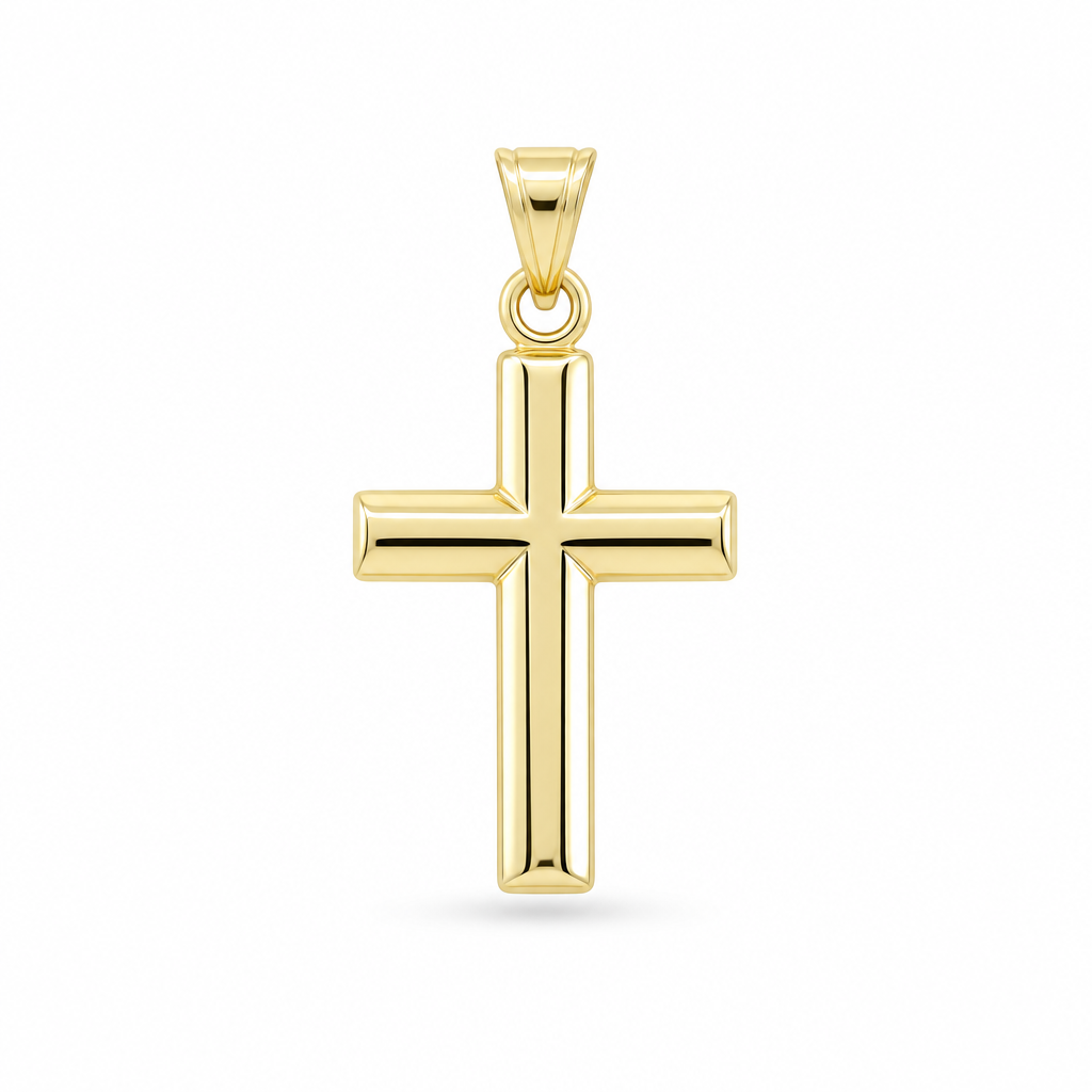 14K Yellow Gold Cross Pendant / Weight: 1.3 GR / DQPD4CRSS-7