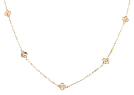 14K Yellow Gold Clover Necklace / Size: 18” / Weight: 11.8 GR / CONK4CLV-4