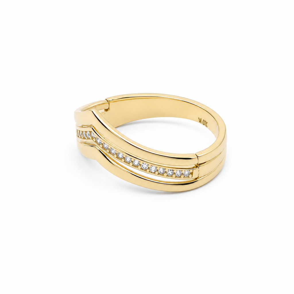 10K Yellow Gold Fashion Women's Ring / Size:9 / Weight: 2 GR / DQWR0FS-123