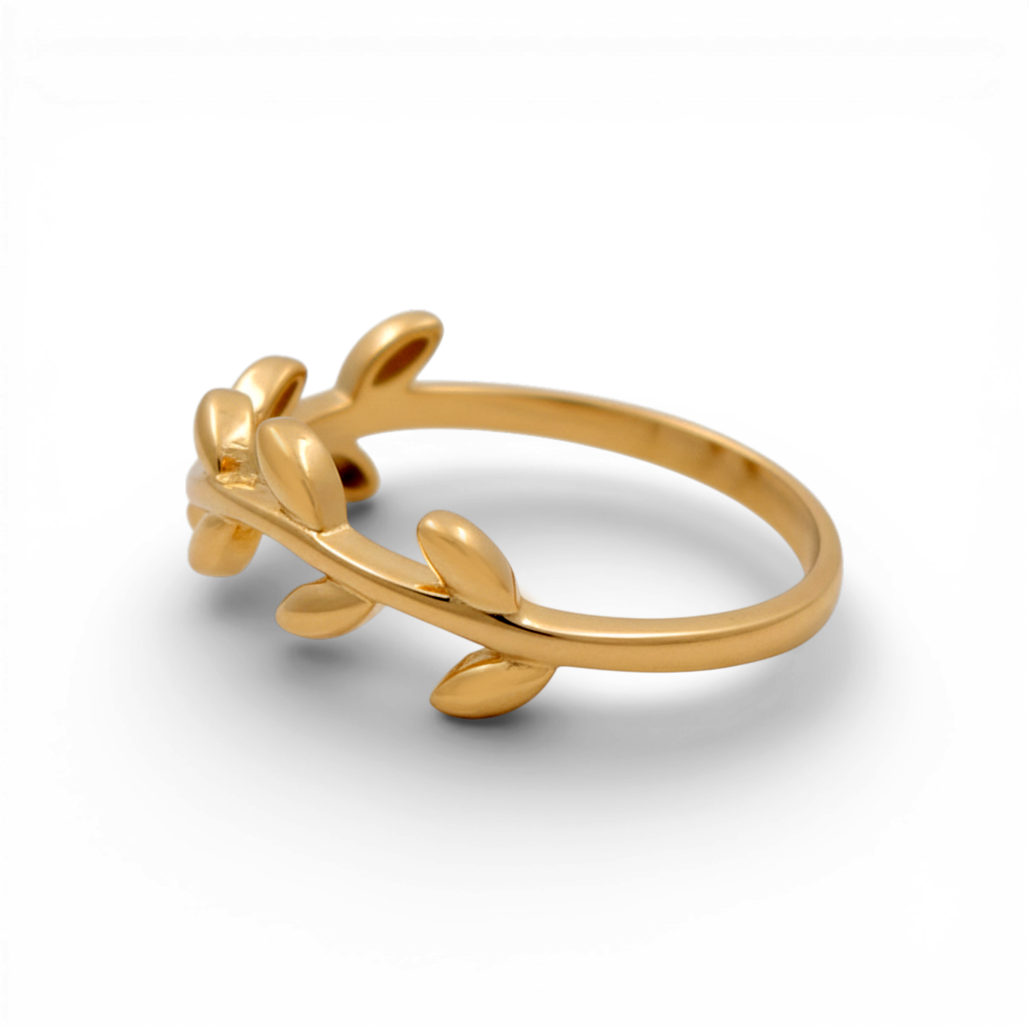 10K Yellow Gold Leaves Women's Ring / Size: 8 / Weight: 1.8 GR / DQWR0FS-33