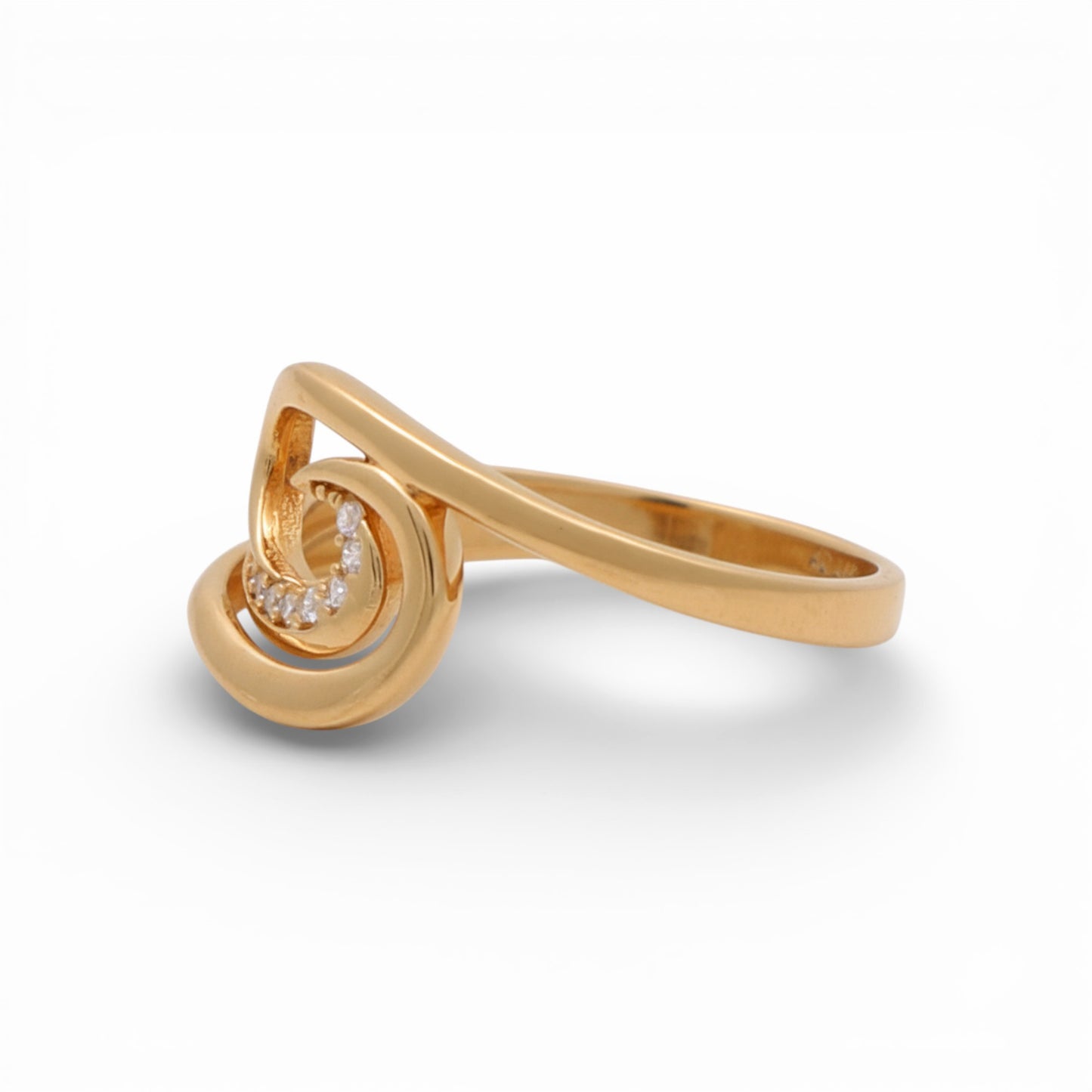 14K Yellow Gold Fashion Women's Ring with Cz / Size: 7.5 / Weight: 1.8 GR / P02CR-3436