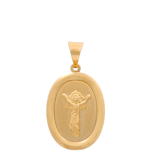 14K Yellow Gold Baby Jesus Oval Pendant / Size: 18MM / Weight: 1.4 GR / 000-08912