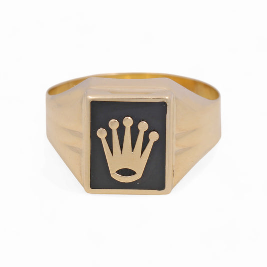 14K Yellow Gold Fashion RX Men's Ring with Onyx / Size: 12 / Weight: 4.9 GR / COMR4FSRX