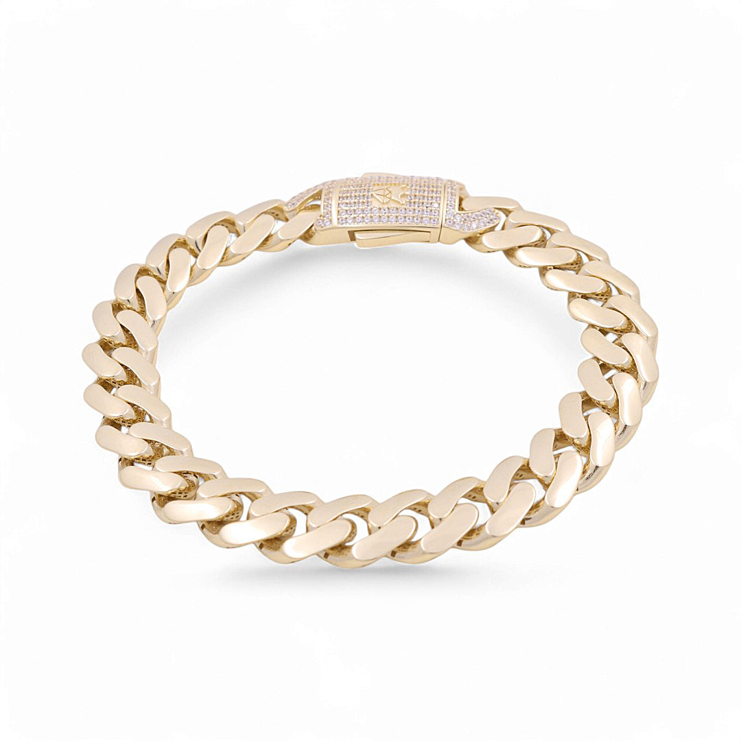 14K Yellow Gold Monaco Bracelets / Stone: Cz / Size 11mm 8.5" / Weight 20.4 GR / COMB4MON11-8.5
