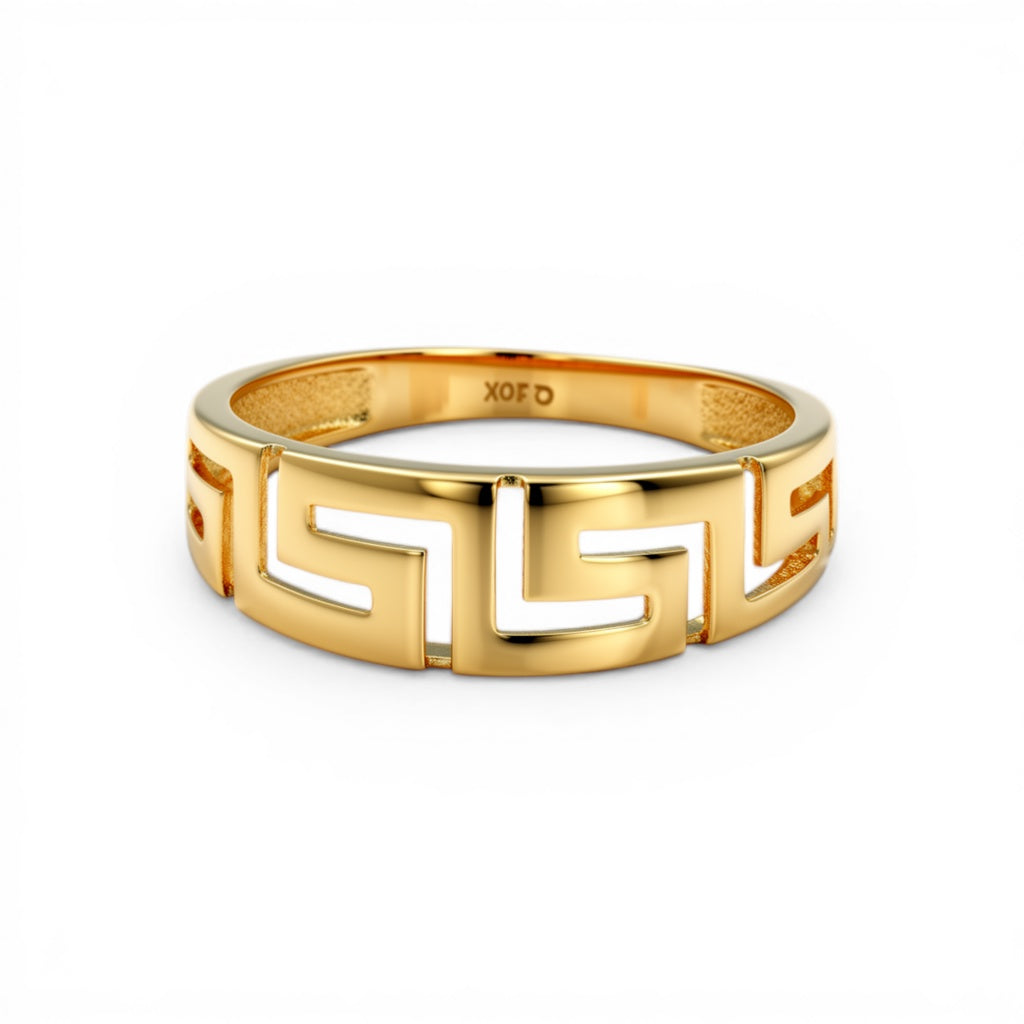 10K Yellow Gold Fashion Greek Women's Ring / Size: sz:7.5 / Weight: 1.3gr / DQWR0GR