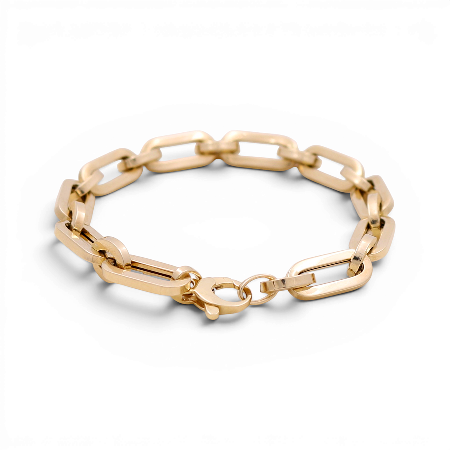 14K Yellow Gold Semisolid Fashion Women's Bracelet/ Size: 7.5" / Weight: 7.8 GR / ISWB4FS-27