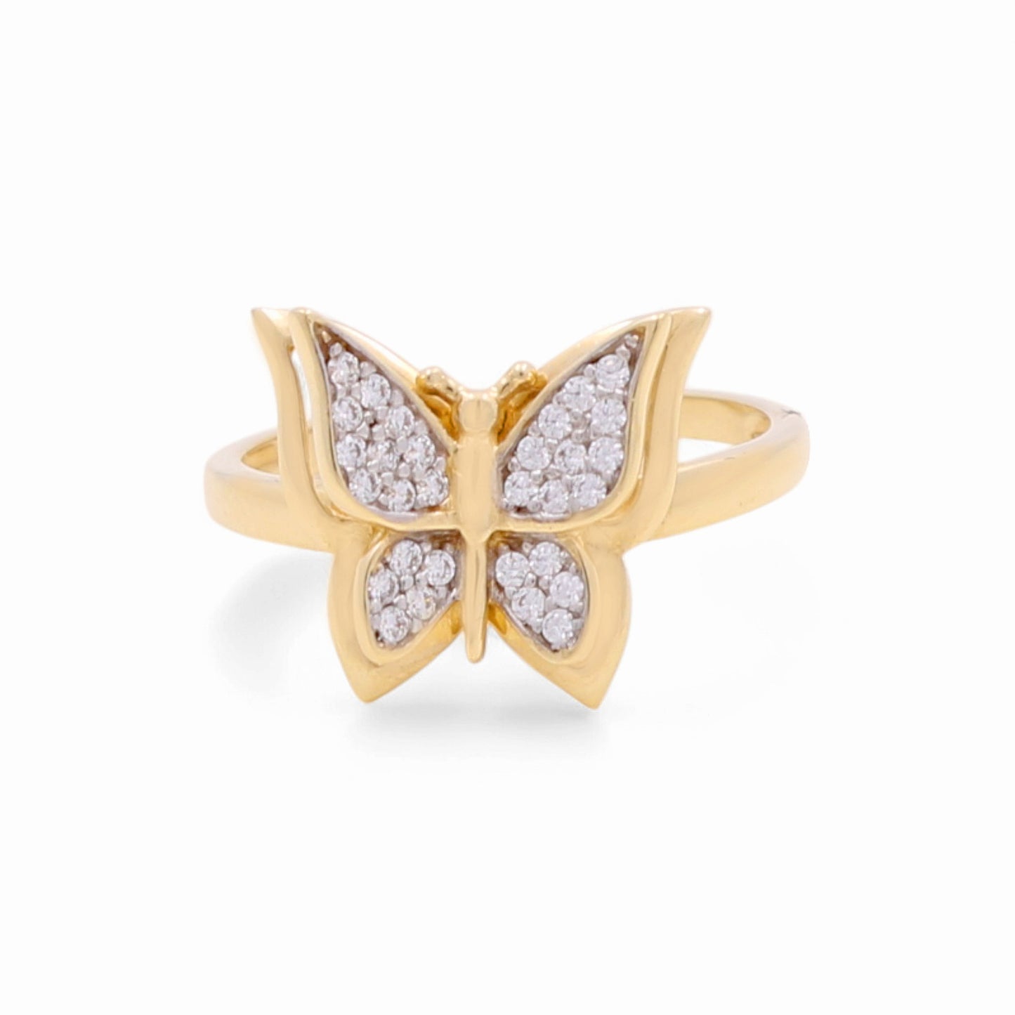 14k Butterfly Women's Ring with Cz / Weight 2.6 GR / BOWR4BT-4