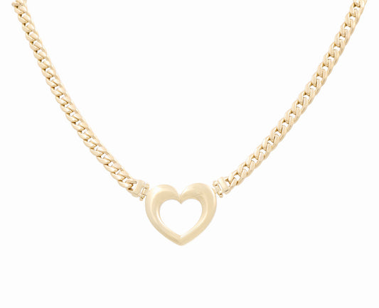10K Yellow Gold Women's Necklace with Heart Pendant / Size: 16" / Weight: 17.7 GR/P10S-99