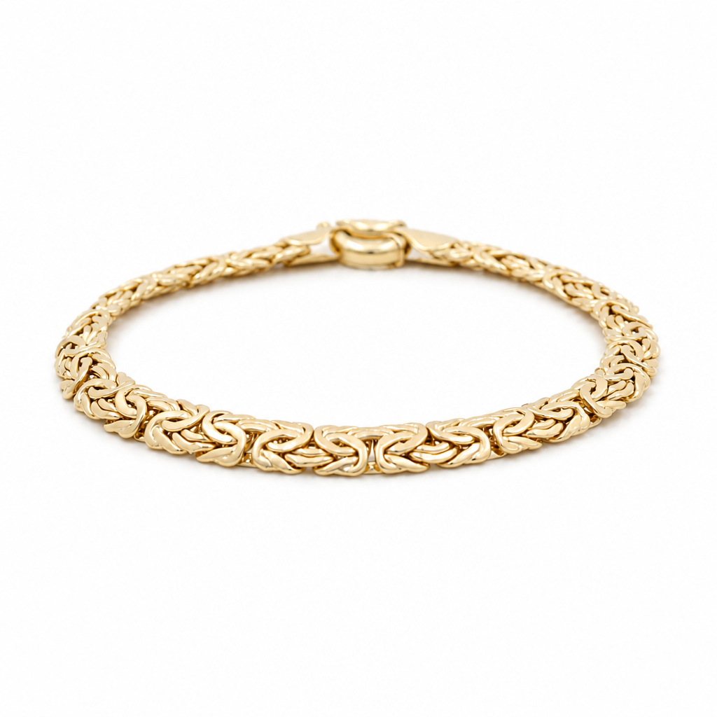 10K Yellow Gold Women's Byzantine Bracelet / Size: 7" / Weight: 5.1 GR / DQWB0BZ-1