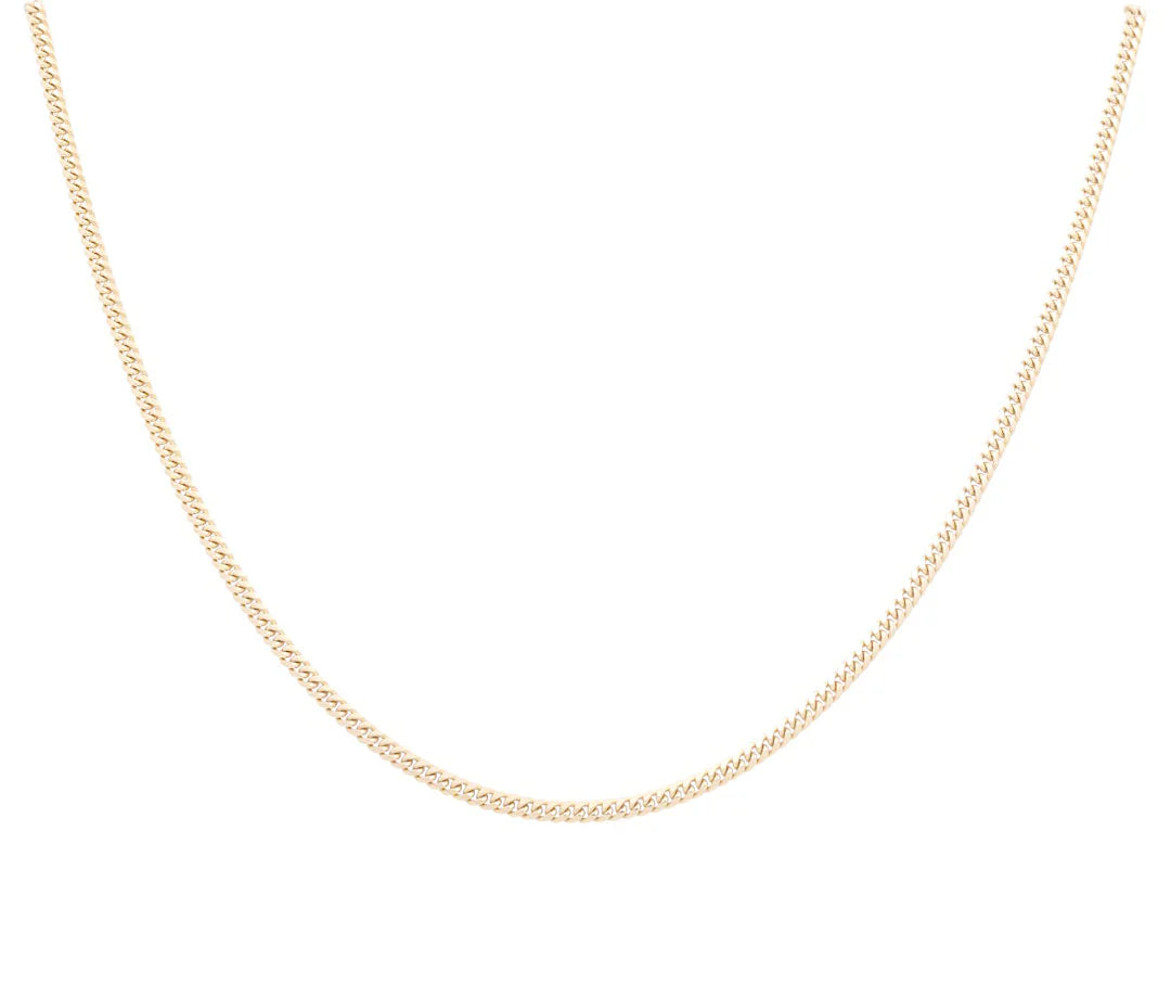 14K Yellow Gold Solid Baby Cuban Link Chain / Size: 2mm 18" / Weight: 6.6 GR / SCCACH4CL2-18