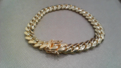 14K Yellow Gold Solid Cuban Link Bracelet / Size: 9mm 8" / Weight: 58gr / SCAMB4CL9-8