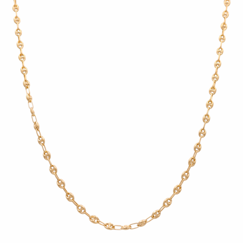 10K Yellow Gold SemiSolid GG Chain / Size: 6mm 24" / Weight: 14.8gr / HCSCH0GG6-24