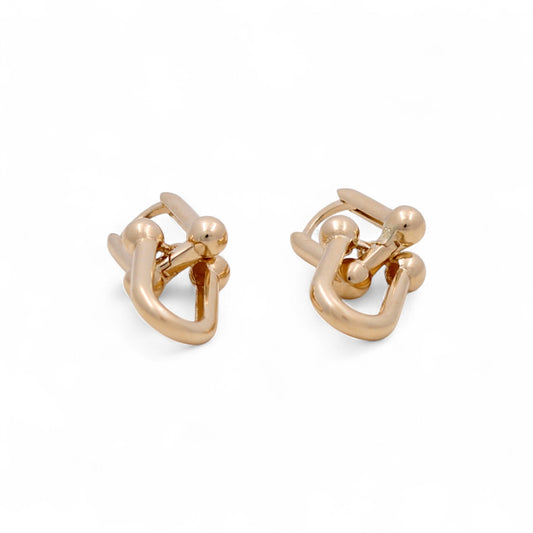 14K Yellow Gold Fashion  TF Drop Earrings / Weight: 4.8 GR / DQED4TF