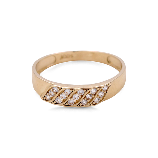 14K Yellow Gold Men’s Wedding Band / Stone: Cz / Size: 10.5 / Weight: 2.1GR / DEEMWB4BS