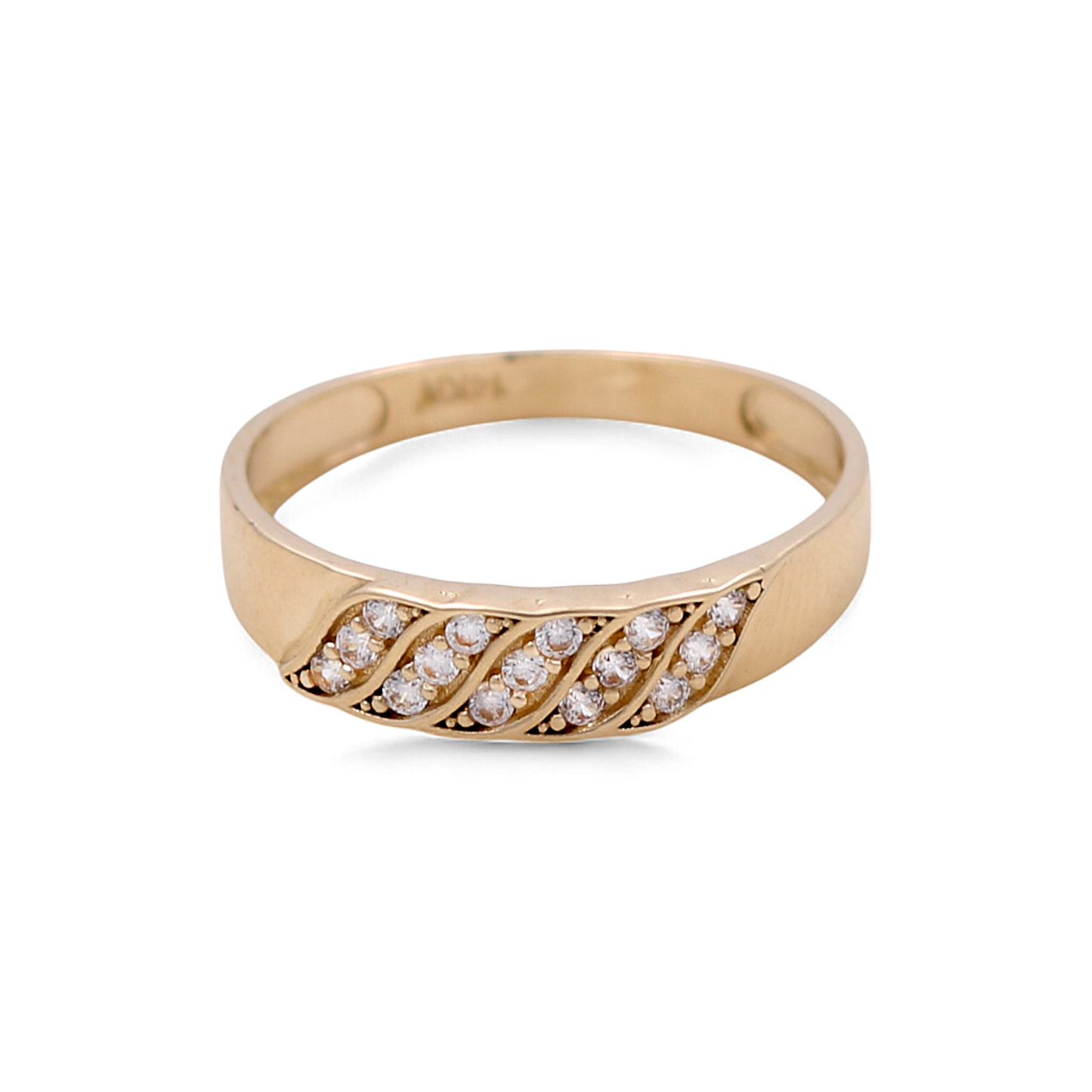 14K Yellow Gold Men’s Wedding Band / Stone: Cz / Size: 10.5 / Weight: 2 GR / DEEMWB4BS