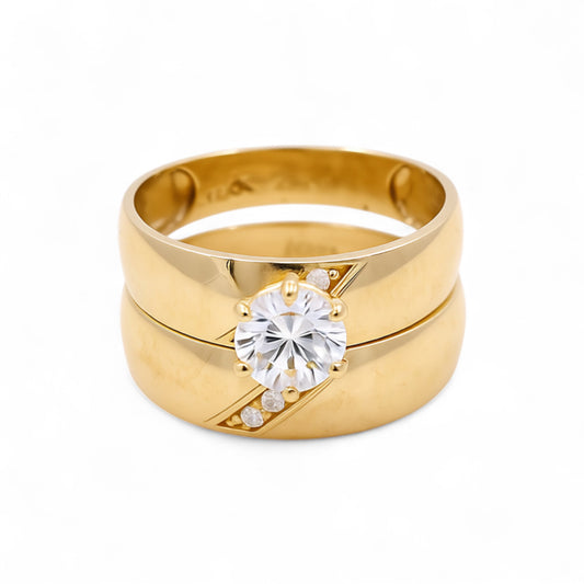 14K Yellow Gold Women’s Bridal Set / Stone: Cz / Size: 7.5 / Weight: 4.9 GR / DEEWR4BS-13