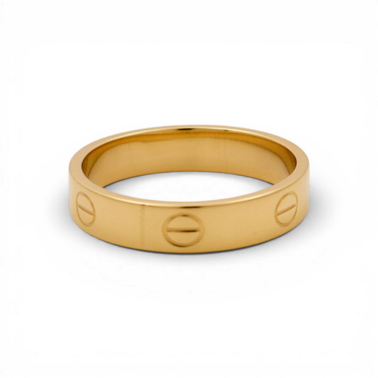 10K Yellow Gold Semisolid CT Women's Ring / Size: 7.5 / 4MM / Weight: 1.1 GR / DQWR0CT-1