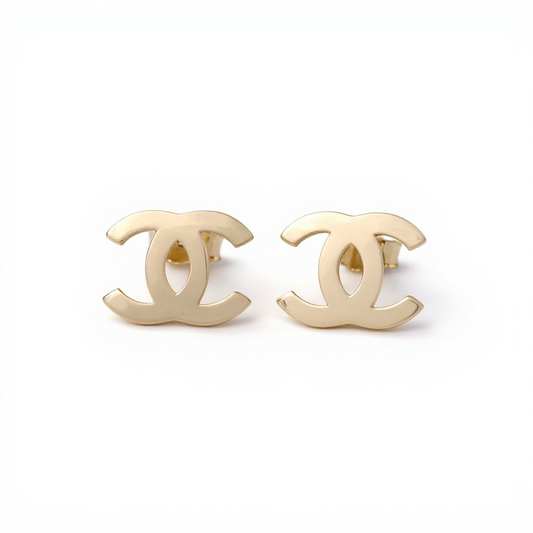 10K Yellow Gold Fashion CC Stud Earrings / Weight: 1.7 GR / CQES0CC
