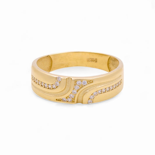 14K Yellow Gold Men’s Wedding Band / Stone: Cz / Size: 10.5 / Weight: 2.7 GR / CEEMWB4BS-12