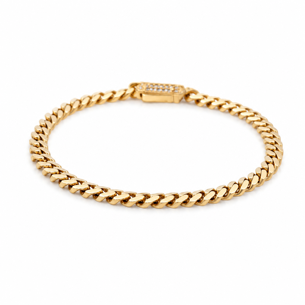 10K  Yellow Gold Monaco Women's Bracelet / Size: 7mm-7.5'' / Weight: 6.5gr / DOWB0MON7-7.5