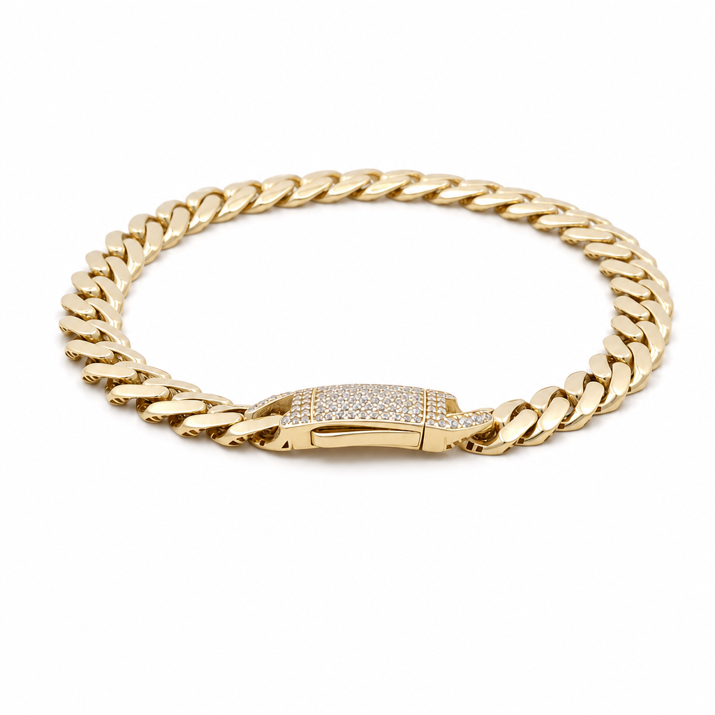 10K Yellow Gold Monaco Women's Bracelet / Size: 7mm-7.5'' / Weight: 6.6 GR / DOWB0MON7-7.5