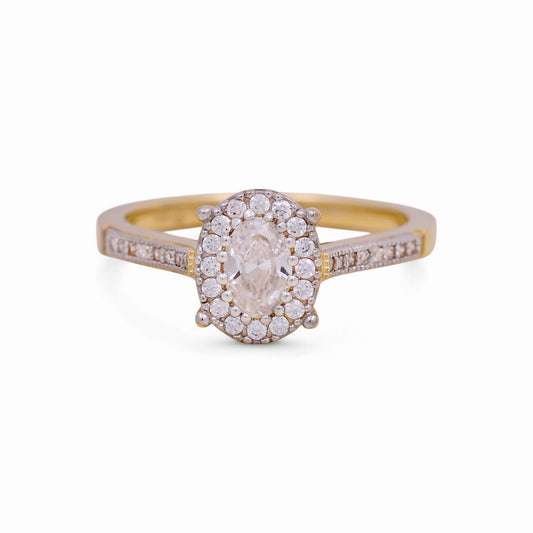 14K Yellow Gold Women's Engagement Ring / Stone: Cz / Size: 7 / Weight: 3.1 GR / KEEWR4ER-1