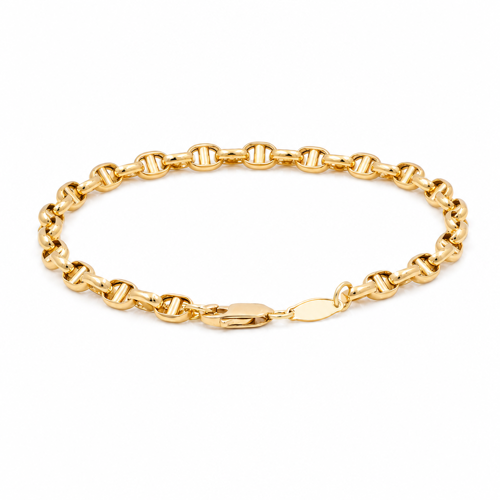 14K Yellow Gold Women's Italian Link Bracelet / Size: 7.5" / Weight: 2.8 GR / 711-21150