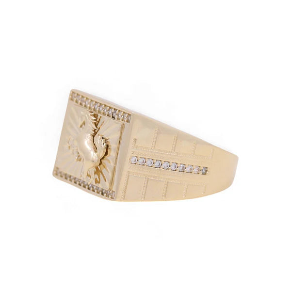 14K Yellow Gold Men’s Horse Fashion Ring / Size 11 / Weight: 7.3 GR / COMR4FS-35