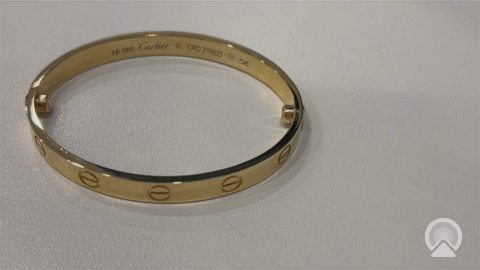 14K Yellow Gold Solid Fashion CT Bangle Bracelet / Size: 16 / Weight: 24.4GR / SBOBB4CT