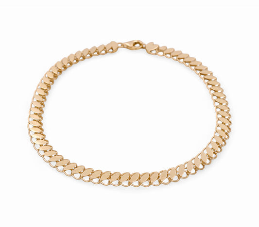 14K Yellow Gold Women's Fashion Bracelet / Size: 5mm 7.5" / Weight: 4.3 GR / P53B-2