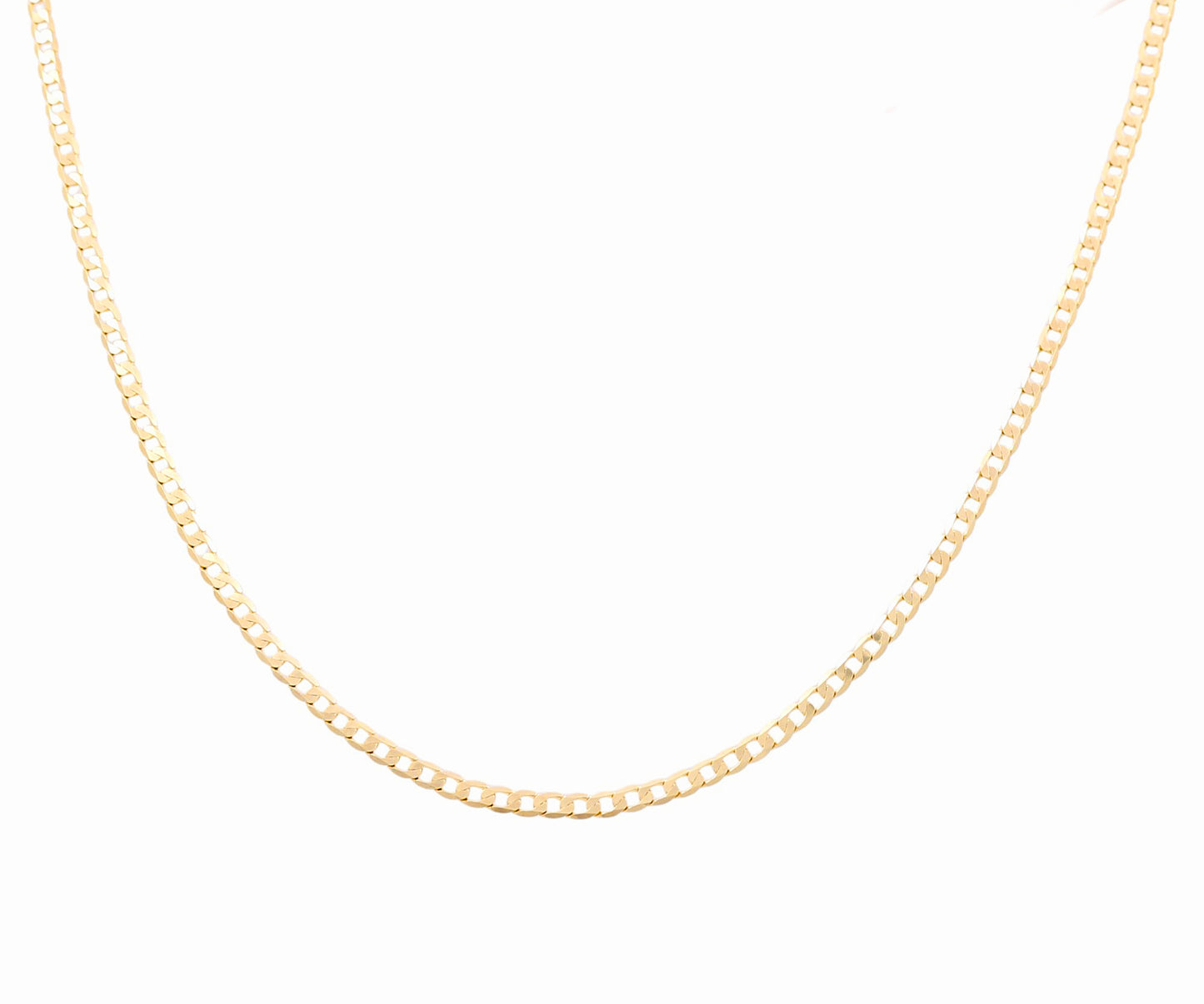 14K Yellow Gold Italian Flat Chain / Size: 3mm 18" / Weight: 5.8 GR / 655-00028