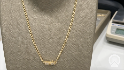 10K Yellow Gold Monaco Semisolid Chain / Stone: Cz / Size: 4mm 18" / COCH0MON4-18