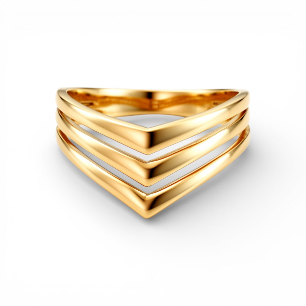 10K Yellow Gold Fashion Women's Ring / Size: 7 / Weight: 1.7 GR / DQWR0FS-45