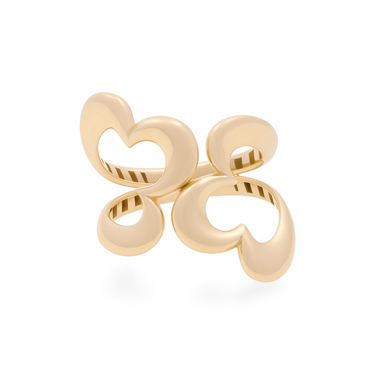 10K Yellow Gold Fashion Women's Ring / Size: 7.5 / Weight: 3 GR / DQWR0FS-18